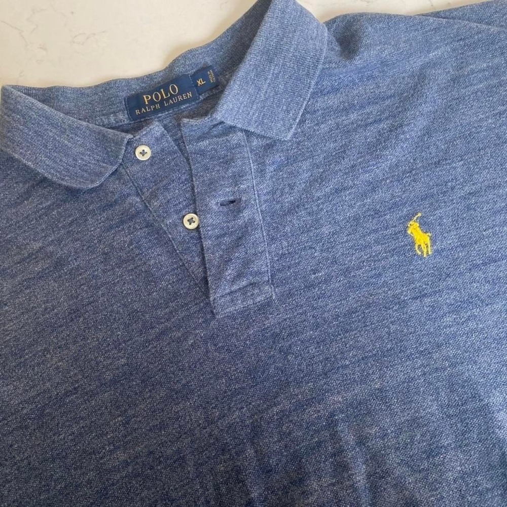 Polo Ralph Lauren Men's Polo Shirt XL Blue Heather Short Sleeve Pony Logo